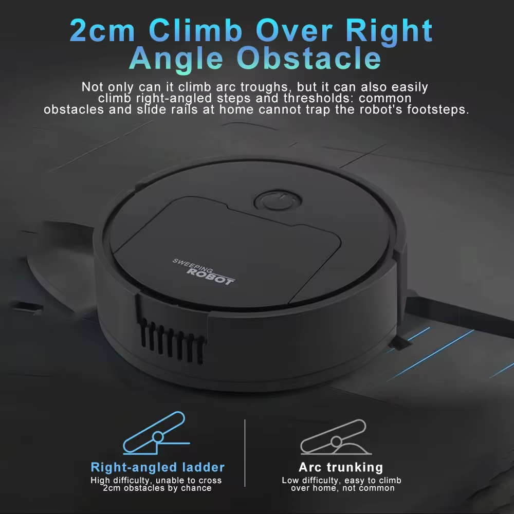 NNEOBA Fully Automatic 3-in-1 Sweeping Robot | Black-4