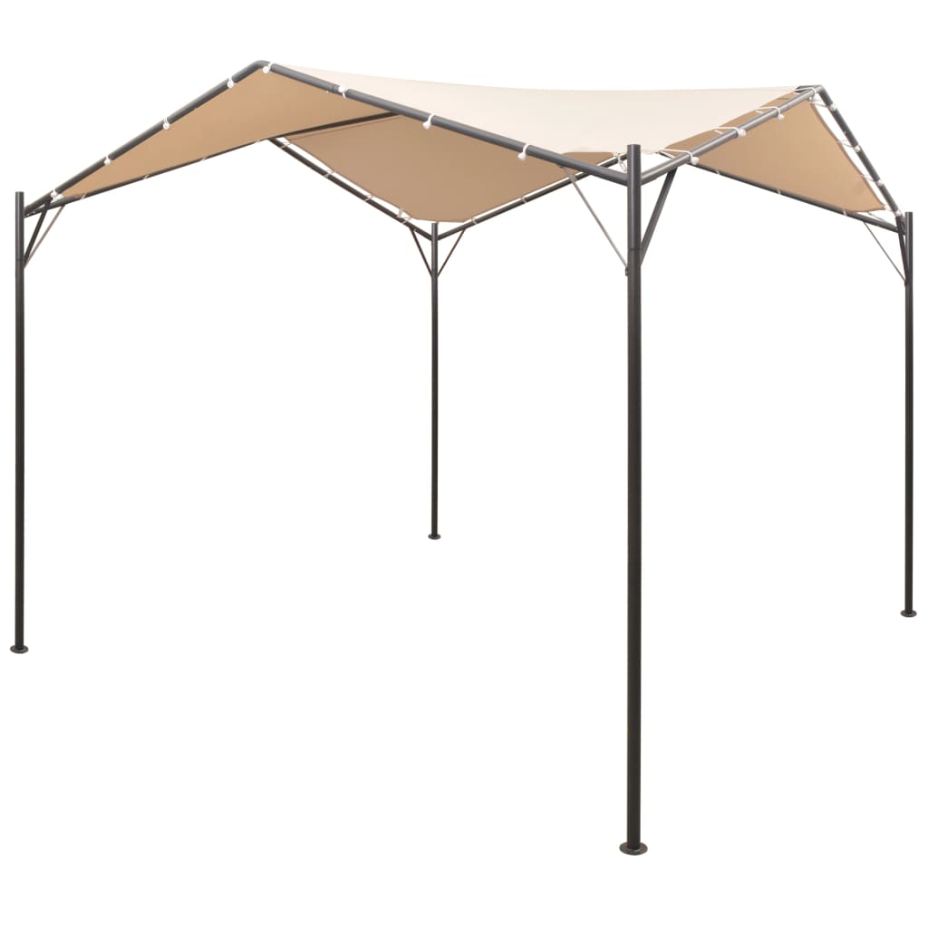 NNEVL Gazebo Pavilion Tent Canopy 3x3 m Steel Beige-0