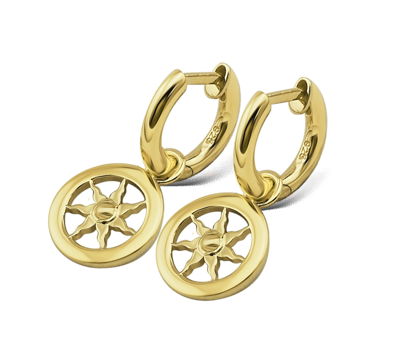 Oorringen met Zonnetje open Goudkleur JE014G-0