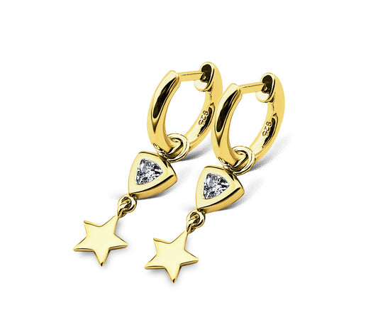 Oorringen Chique met Sterretje Goudkleur  JE017G-0