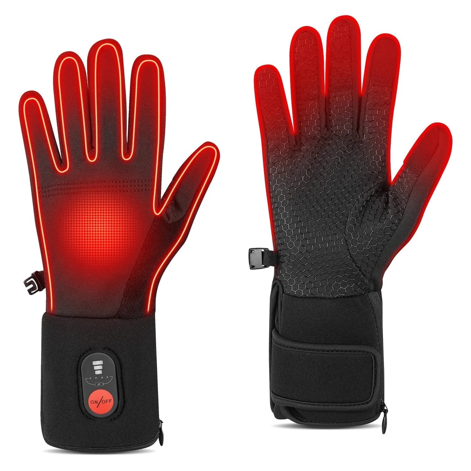Heated Gloves Rechargeable Battery Electric Ski Gloves for Men and Women-5