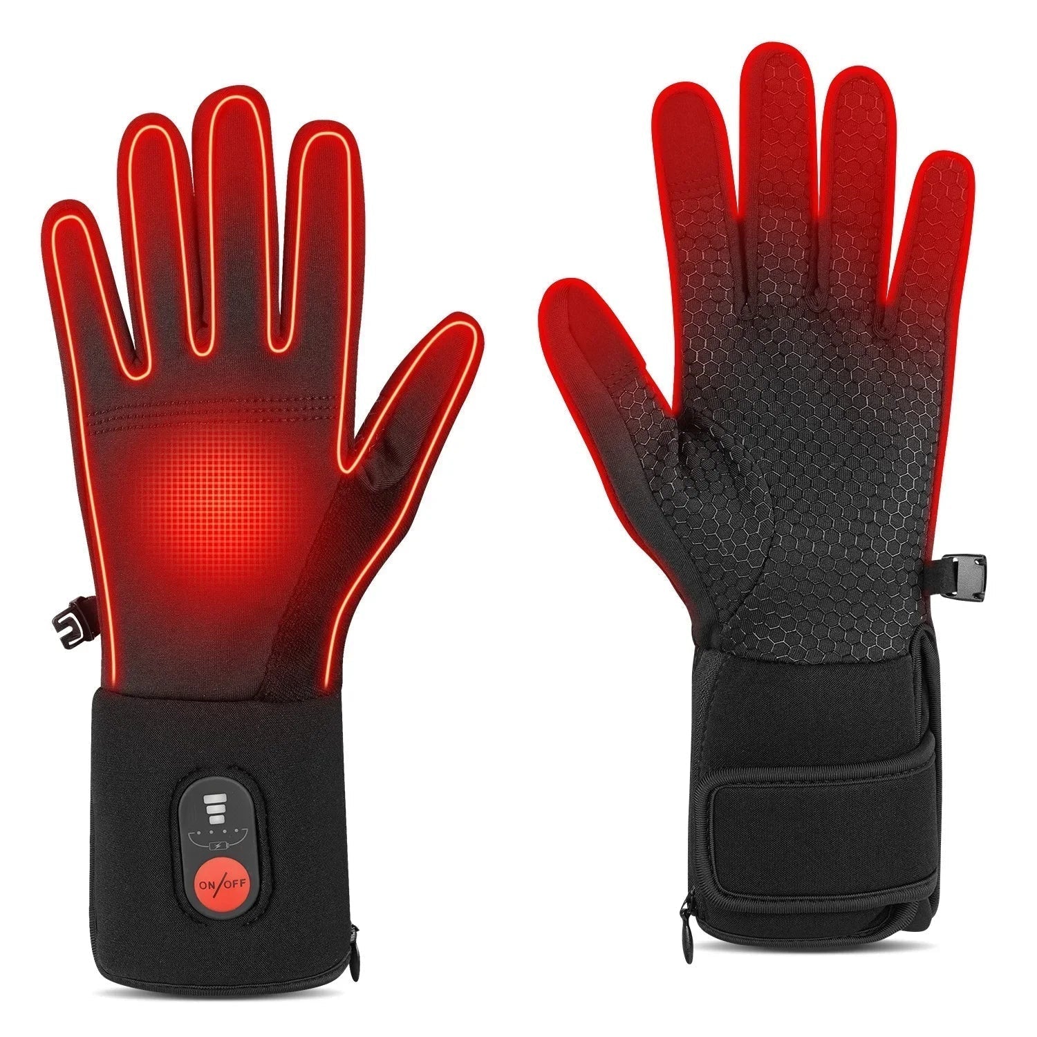 Heated Gloves Rechargeable Battery Electric Ski Gloves for Men and Women-0