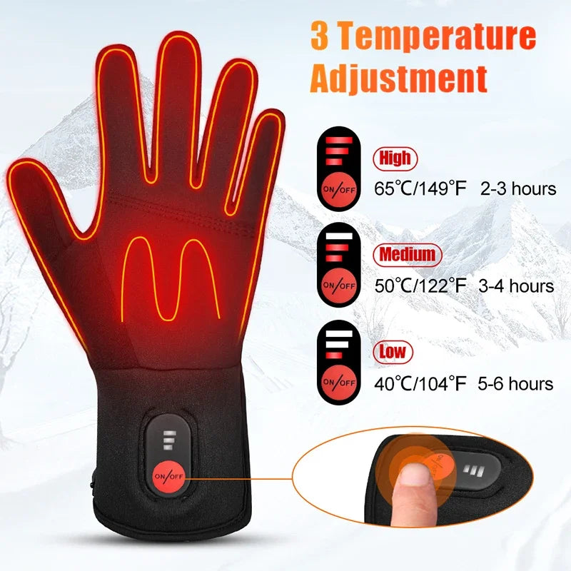 Heated Gloves Rechargeable Battery Electric Ski Gloves for Men and Women-1