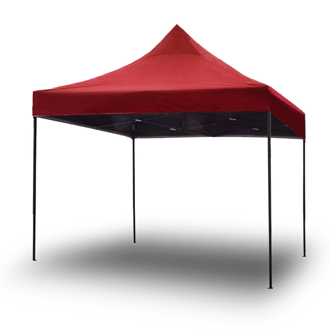 NNEDSZ 3x3m Pop Up Gazebo Outdoor Tent Folding Marquee Party Camping Market Canopy w/ Side Wall - red-1