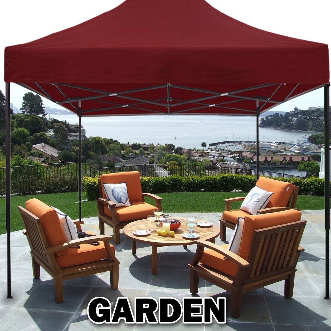 NNEDSZ 3x3m Pop Up Gazebo Outdoor Tent Folding Marquee Party Camping Market Canopy w/ Side Wall - red-4