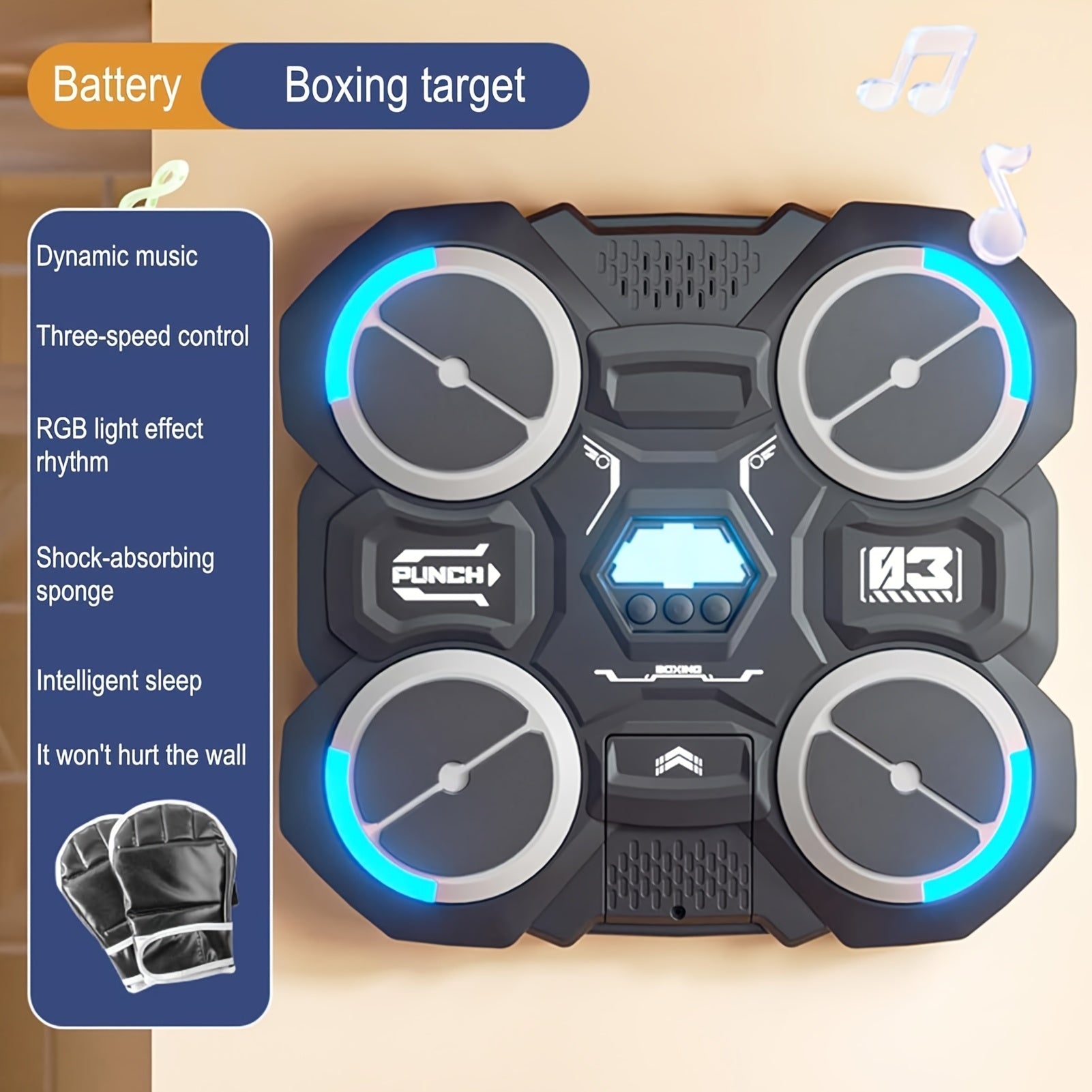 Wall-Mounted 4-Target Smart Boxing Machine Set-2