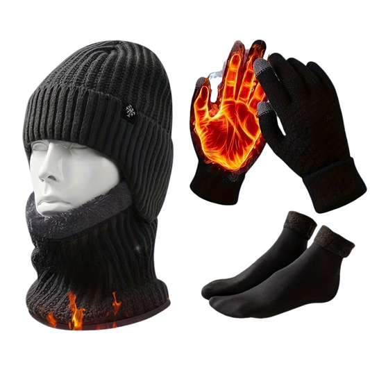 NNETM Winter Warm Knit Set for Men (4-Piece)-0